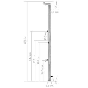 Gartendusche 3007871 Grau - Tiefe: 80 cm