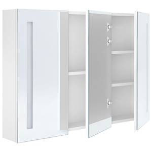 Badezimmerschrank 3007473 Glas Weiß - 89 x 62 x 14 cm