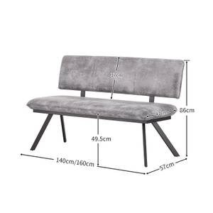 Banc JUNA Marron - Largeur : 140 cm