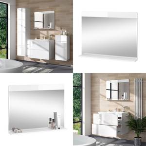 Miroir mural Izan 41516 Blanc brillant - Largeur : 81 cm