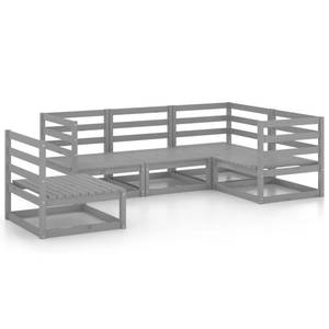 Garten-Lounge-Set (5-teilig) 3009933-1 Grau - Massivholz - Holzart/Dekor - 70 x 67 x 70 cm