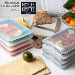 Aufschnittbox stapelbar 4er Set Grau - Kunststoff - 24 x 6 x 17 cm