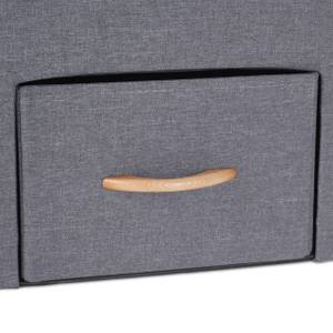 Graue Sitzbank mit 3 Schubladen Braun - Grau - Holzwerkstoff - Kunststoff - Textil - 120 x 40 x 40 cm