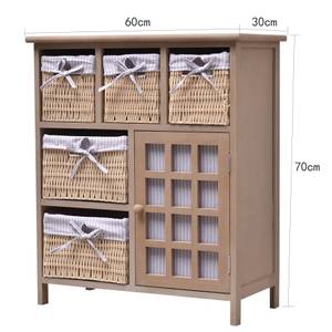 Armoire de cuisine Primula Beige - Bois massif - 30 x 70 x 60 cm