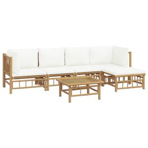 Garten-Lounge-Set 3028492-14 (6-teilig) Weiß - Bambus - 69 x 65 x 69 cm