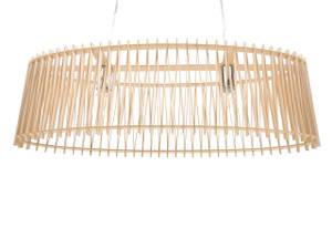 Lampe suspension CHARI Marron - Argenté - Bois manufacturé - 80 x 124 x 80 cm