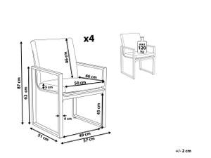 Chaise de jardin PANCOLE Lot de 4