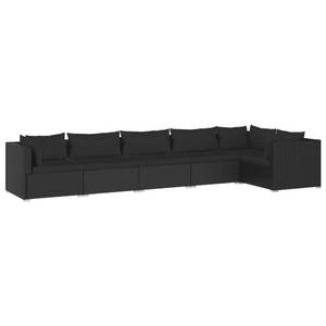 Garten-Lounge-Set (6-teilig) 3013632-19 Schwarz