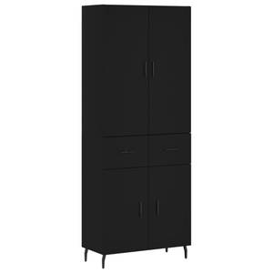 Highboard DE1449 Schwarz - Holzwerkstoff - 34 x 180 x 70 cm