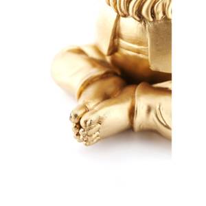 Deko Figur Zwerg Meditation Gold - Kunststoff - 10 x 19 x 15 cm