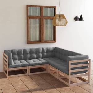 Gartenmöbel-Set (5-teilig) 3009917 Braun - Massivholz - Holzart/Dekor - 70 x 67 x 70 cm