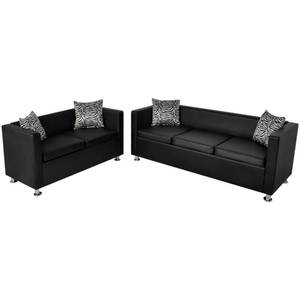 Sofa 3002827-4 (2-teilig) Schwarz