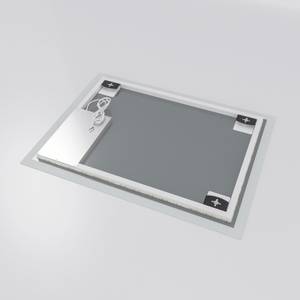 Spiegel Wandspiegel mit LED Beleuchtung Silber - Glas - 70 x 50 x 3 cm