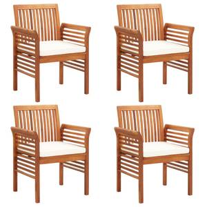 Garten-Essstuhl 299638-4 (4er Set) Weiß - Massivholz - Holzart/Dekor - 64 x 90 x 60 cm