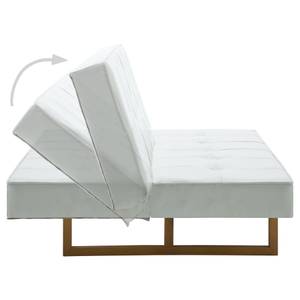 Schlafsofa Weiß - Kunstleder - 157 x 75 x 81 cm