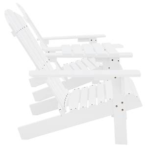 Chaise de jardin 3010076 Blanc - Bois massif - Bois/Imitation - 92 x 90 x 181 cm