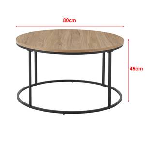 Couchtisch Kuhmoinen Beige - Metall - 80 x 45 x 80 cm