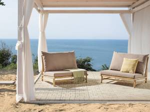 Chaise de jardin TODI Beige - Chêne clair - Taupe