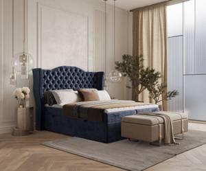 Boxspringbett Royal Blau - Breite: 140 cm