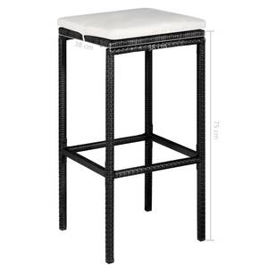 Mobilier de bar Noir - Polyrotin - 60 x 110 x 120 cm