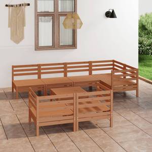 Garten-Lounge-Set Braun - Massivholz - Holzart/Dekor - 64 x 29 x 64 cm