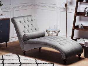 Chaise longue MURET Gris - Chêne foncé