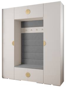 Garderobe Inova 4 Z13 Gold - Grau - Weiß - Gold