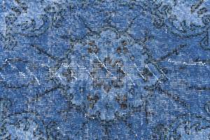 Teppich Ultra Vintage DCXLIX Blau - Textil - 142 x 1 x 264 cm