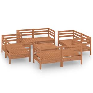 Garten-Lounge-Set Braun - Massivholz - Holzart/Dekor - 64 x 29 x 64 cm