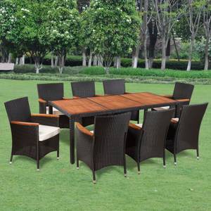 Gartenmöbel-Set Schwarz - Metall - Polyrattan - 90 x 75 x 190 cm