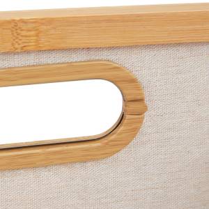 Grauer Aufbewahrungskorb im 3er Set Beige - Grau - Bambus - Papier - Textil - 41 x 17 x 34 cm
