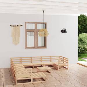 Garten-Lounge-Set (12-teilig) 3009731-1 Braun - Holz