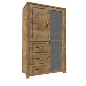 Vitrinenschrank RABO Braun - Holzwerkstoff - 115 x 186 x 44 cm