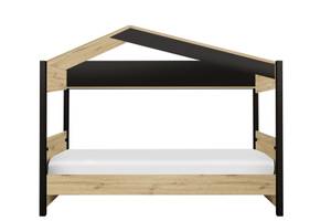 Lit Cabane Industriel 90x200 cm - Dakar Marron - Bois manufacturé - 207 x 165 x 105 cm