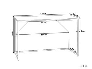 Schreibtisch PEMBRO Schwarz - Braun - Holzwerkstoff - 120 x 74 x 55 cm