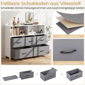 Aufbewahrungsschrank VL32396IT Grau - Holzwerkstoff - 30 x 78 x 100 cm