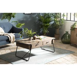 Couchtisch mit 2 Schubladen Tanne Braun - Holz teilmassiv - 59 x 46 x 117 cm