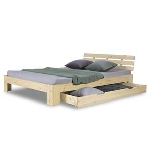 Holzbett mit Bettkasten 2250 Braun - Massivholz - Holzart/Dekor - 144 x 66 x 204 cm