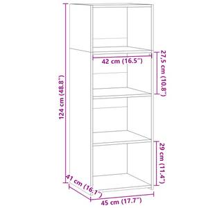 Highboard DE3600 Braun - Holzwerkstoff - 41 x 124 x 45 cm