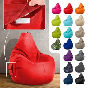 Pouf Lounge Chair "Cozy" 80x70x90cm Rouge