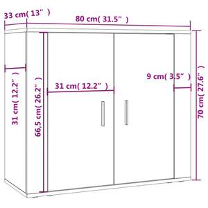 Highboard DE8366 Schwarz