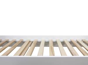 lit Lynn Blanc - Bois massif - Bois/Imitation - 98 x 80 x 206 cm