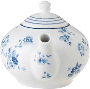 Teekanne China Rose 1,6 Liter Blau - Porzellan - Stein - 17 x 16 x 17 cm