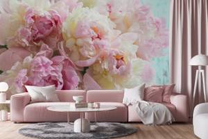 Papier Peint Pivoines FLEURS Nature 3D 90 x 60 x 60 cm