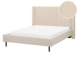 Lit double VILLETTE Beige - Noir - Crème - Largeur : 165 cm