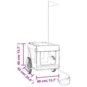 Remorque vélo pour chien 3028772-1 Vert - 55 x 53 x 120 cm