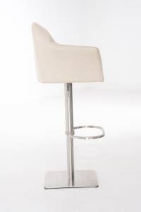 Tabouret de bar Damaso Blanc crème - Argenté