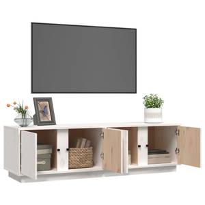 TV-Schrank D875 Weiß - Massivholz - 40 x 40 x 140 cm