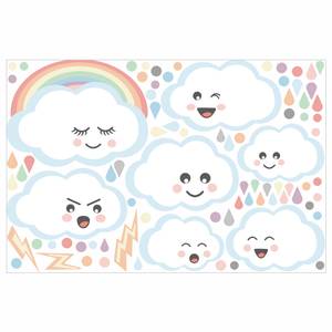 Wandtattoo - Wolken mit Gesicht Set 60 x 40 cm