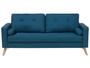 2-Sitzer Sofa KALMAR Blau - Eiche Hell